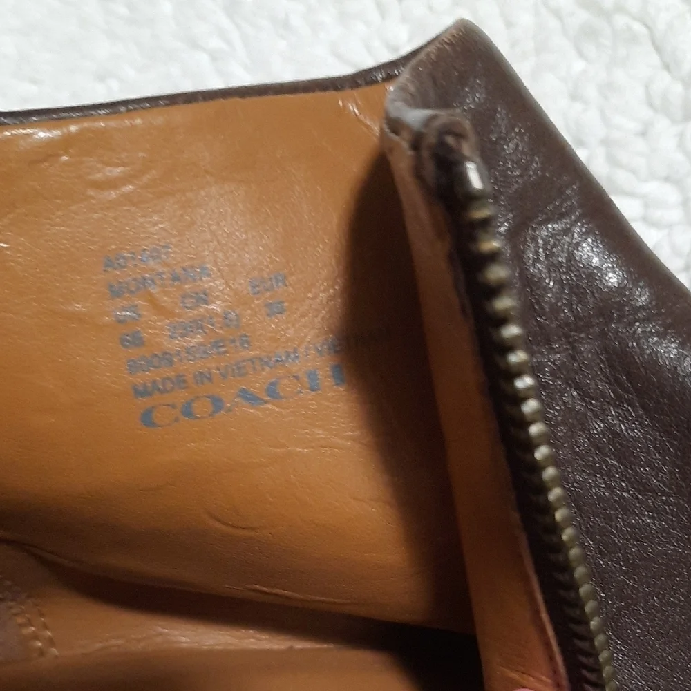Coach Brown Leather Ankle Booties